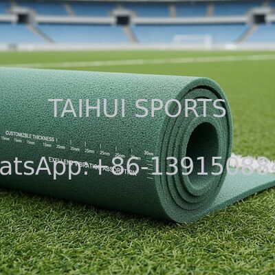 زیرپوش شاک پد گواهی شده FIFA با طراحی سوراخ الماس برای زمین های ورزشی با چمن مصنوعی سفارشی