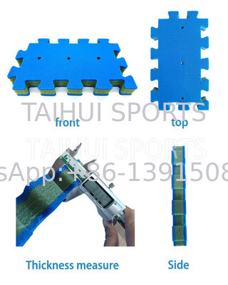 HIC/CFH گواهینامه PE فوم Interlocking پازل پد - 15-70mm ضخامت ضد آب با سوراخ های تخلیه برای ایمنی زمین بازی